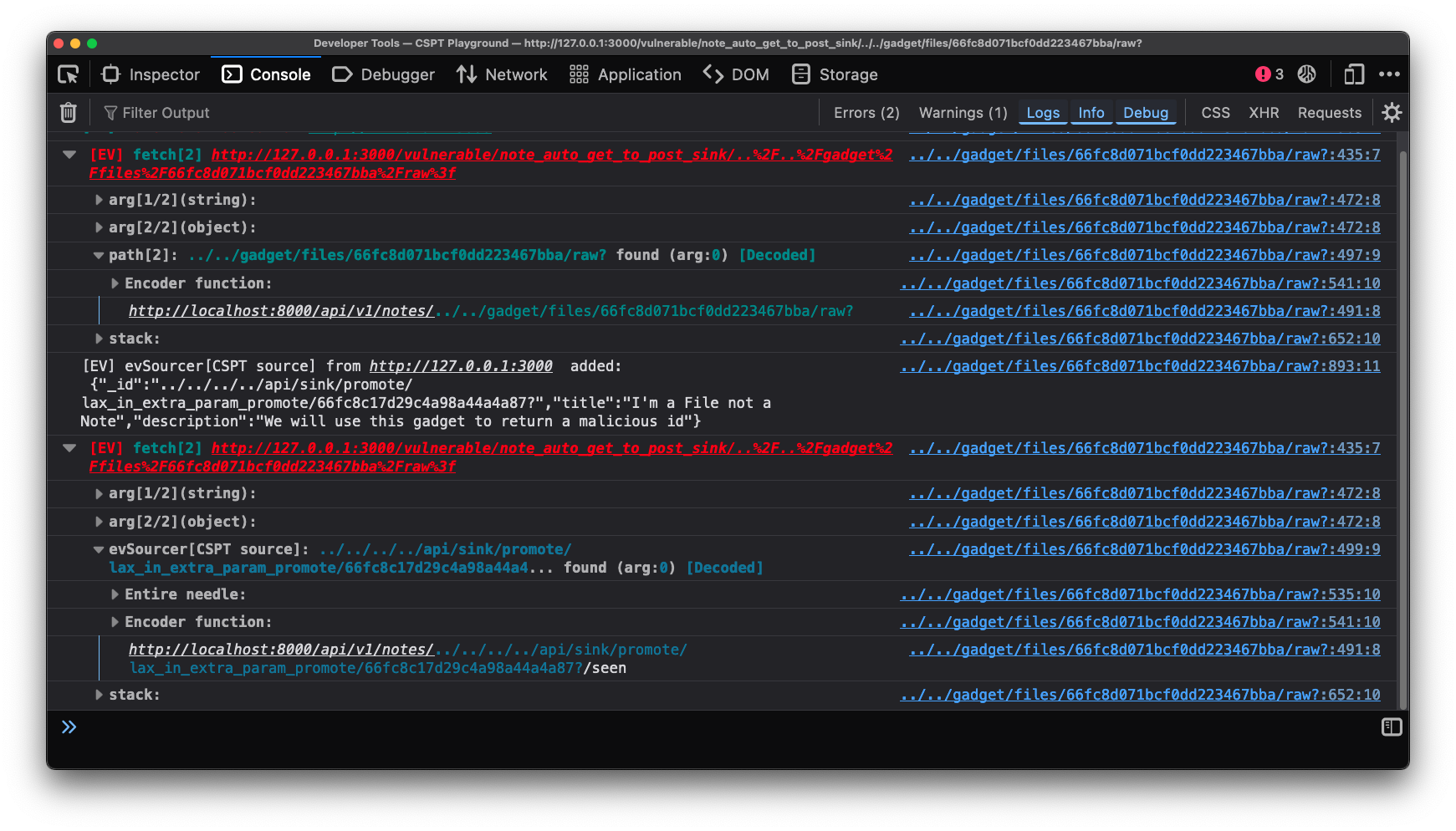 Eval Villain shows an intended CSPT2CSRF solution