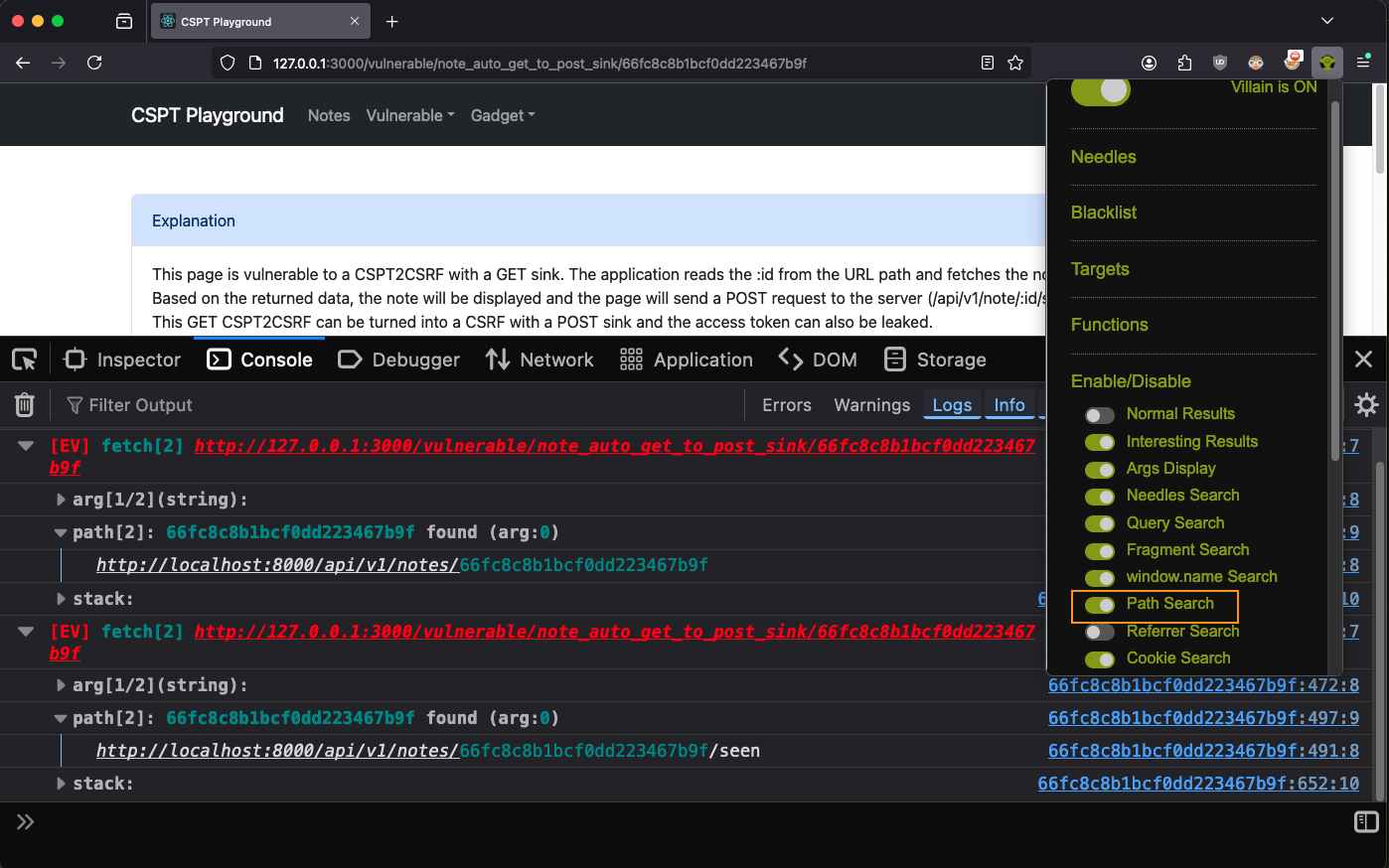 Eval Villain a finding potential CSPT via Path Search