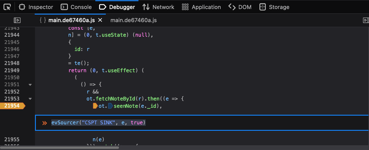 Adding response with evSourcer using a conditional breakpoint