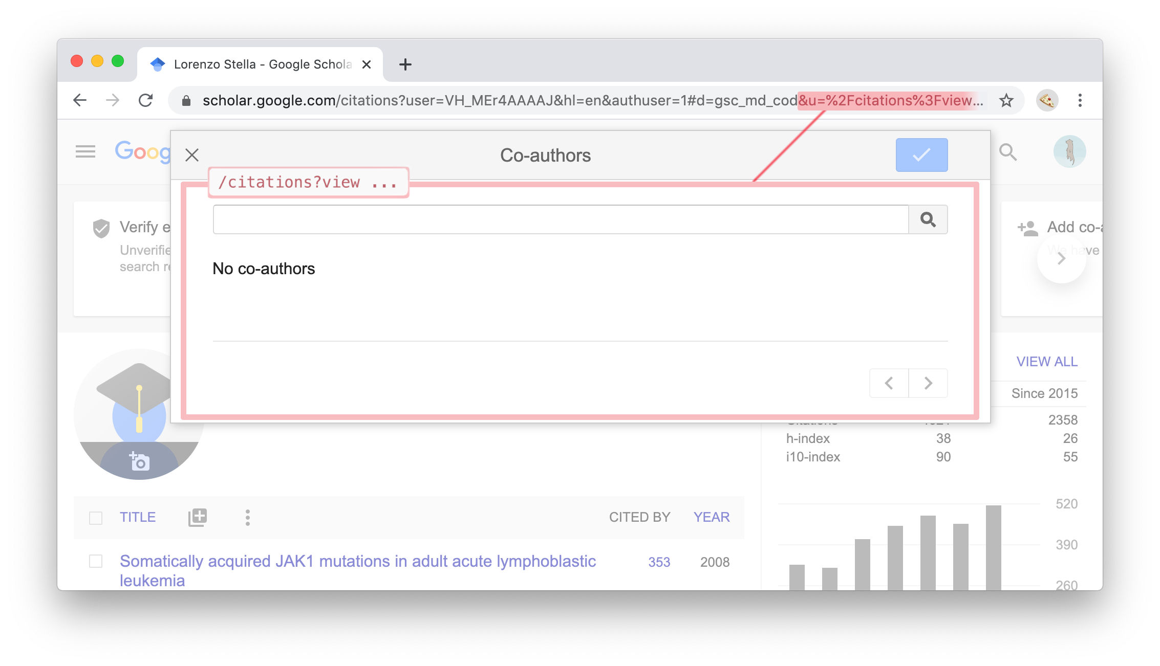 Google Scholar's design pattern