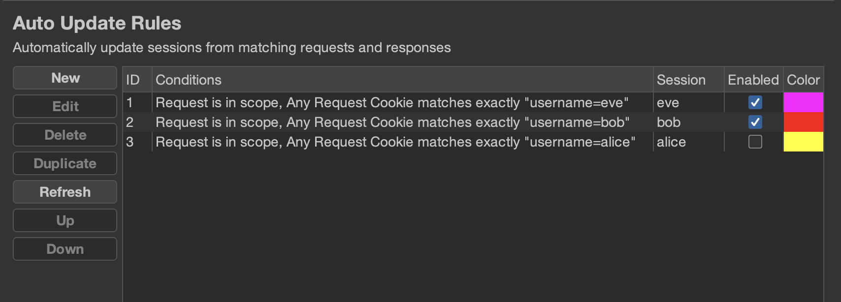 Auto Update Rules