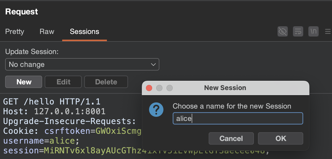 Saving a Session