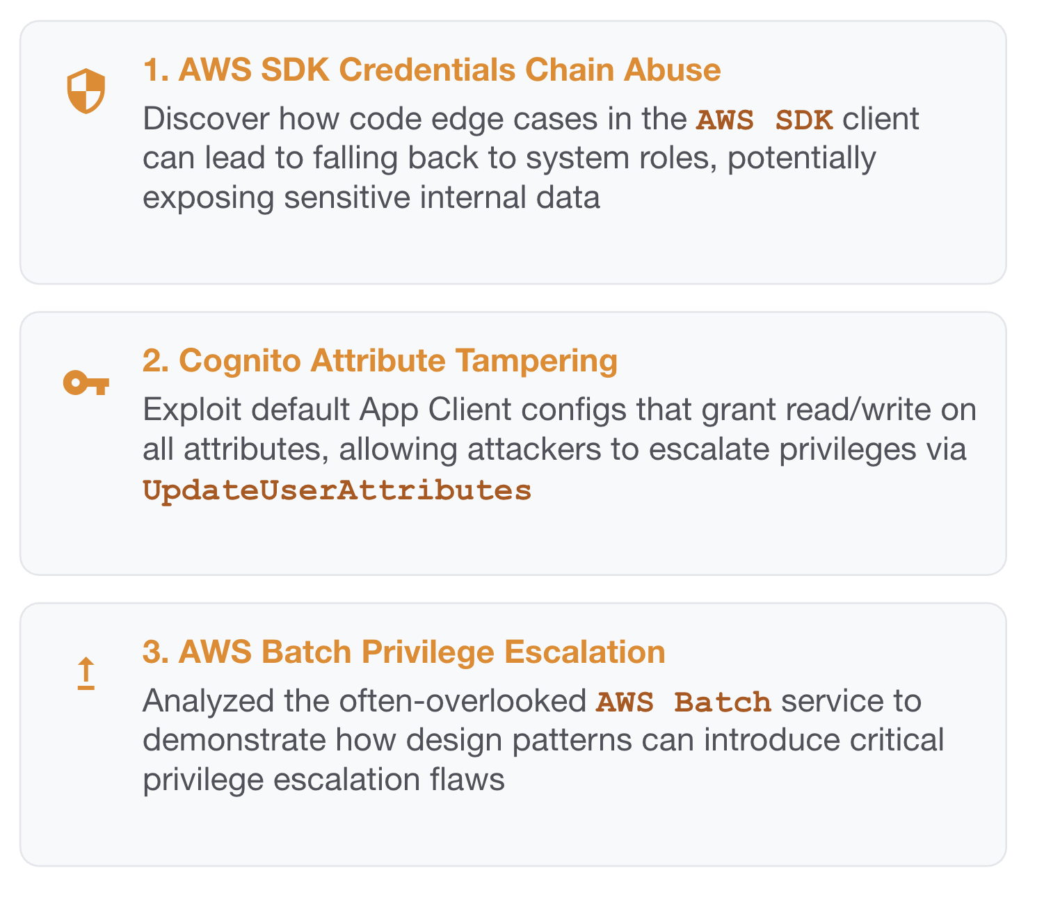 CloudSec Tidbits Season 1 recap: AWS SDK Credentials Chain Abuse, Cognito Attribute Tampering, AWS Batch Privilege Escalation